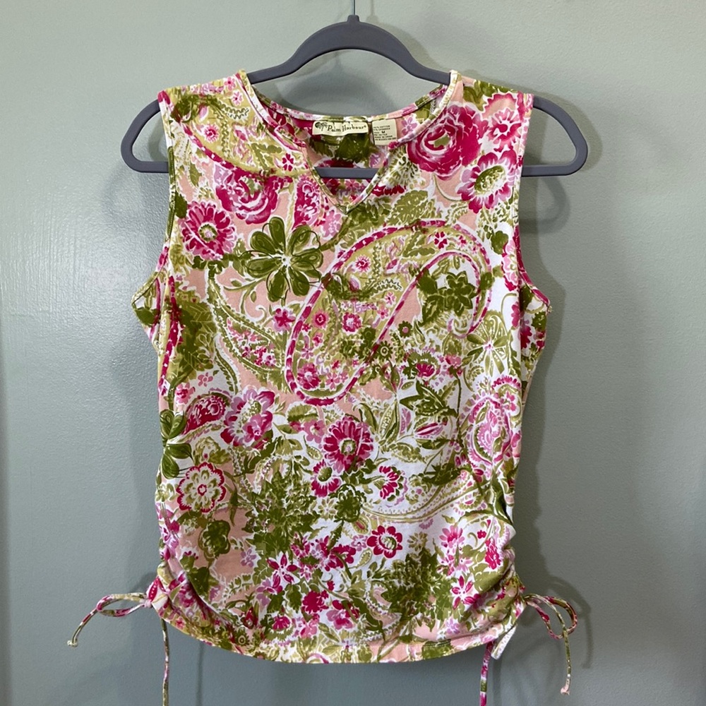 Palm Harbour Women’s Sleeveless Paisley Top Size Medium #228